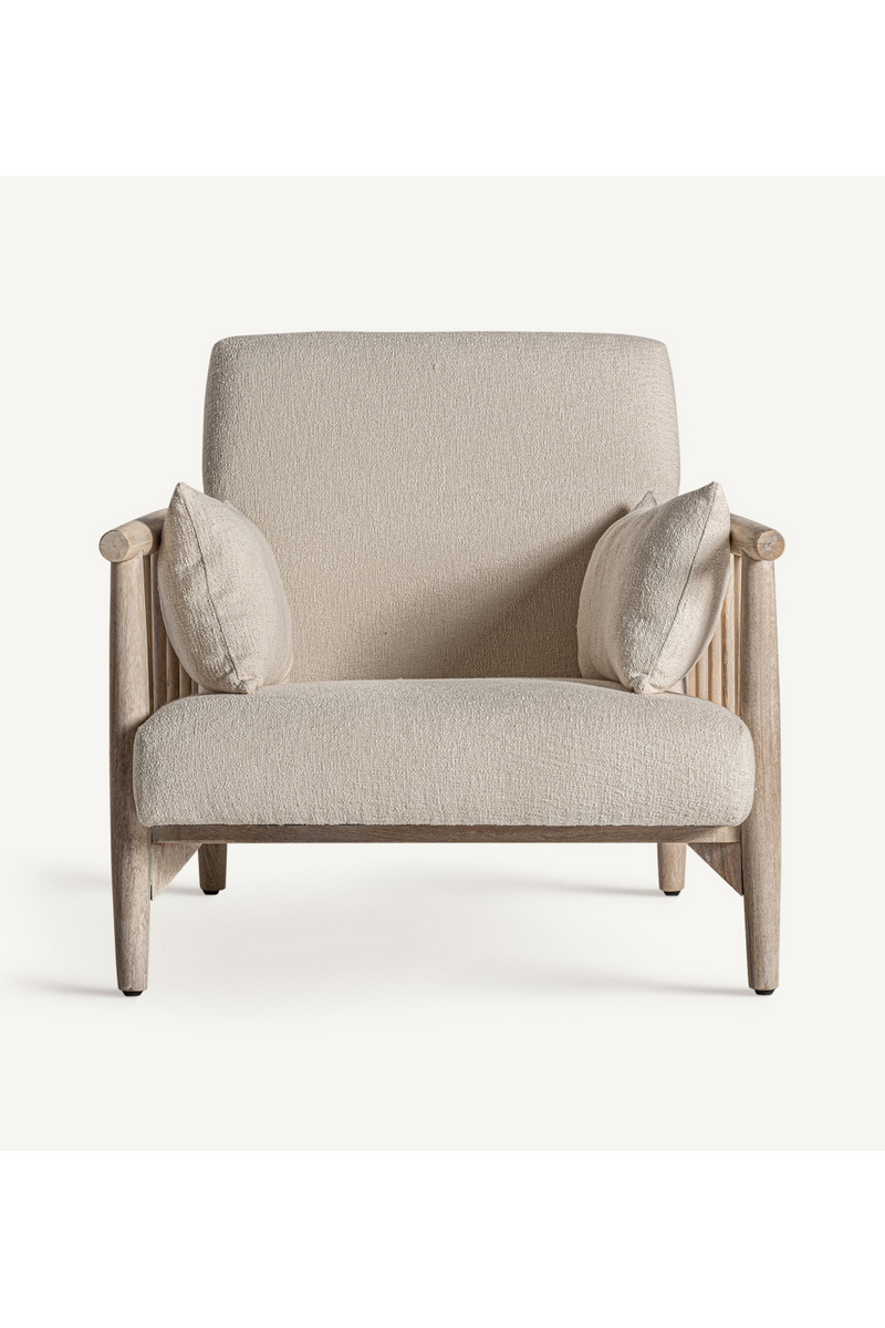 White Cotton Armchair | Vical Home Grebin | Woodfurniture.com