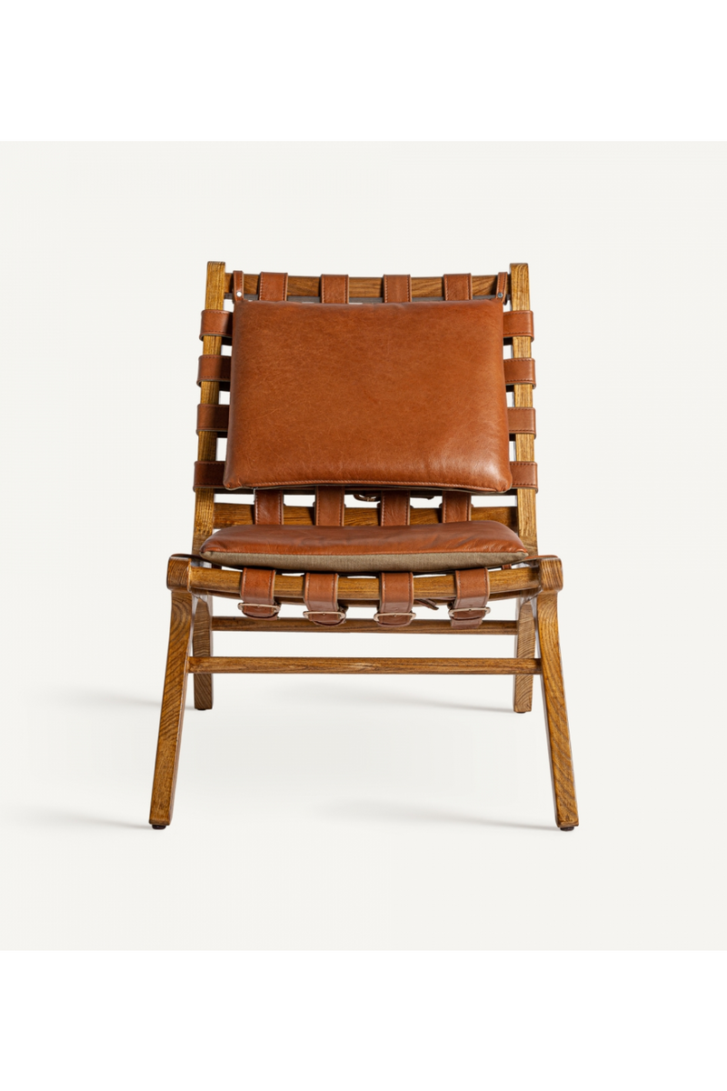 Brown Leather Lounge Chair | Vical Home Alford | Woodfurniture.com