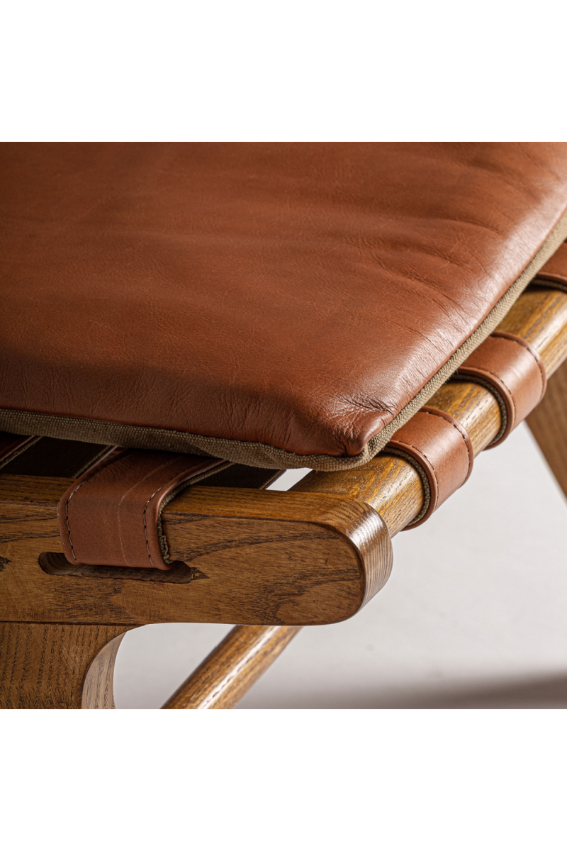 Brown Leather Lounge Chair | Vical Home Alford | Woodfurniture.com