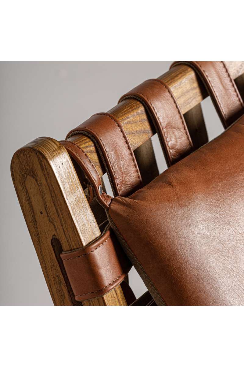 Brown Leather Lounge Chair | Vical Home Alford | Woodfurniture.com