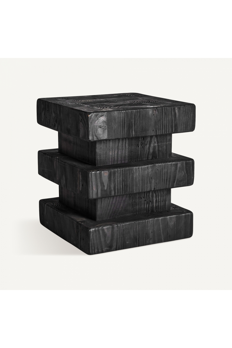 Black Pine Stool | Vical Home Vievy | Woodfurniture.com