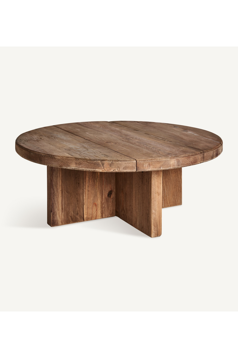 Round Pine Coffee Table | Vical Home Crissey | Woodfurniture.com