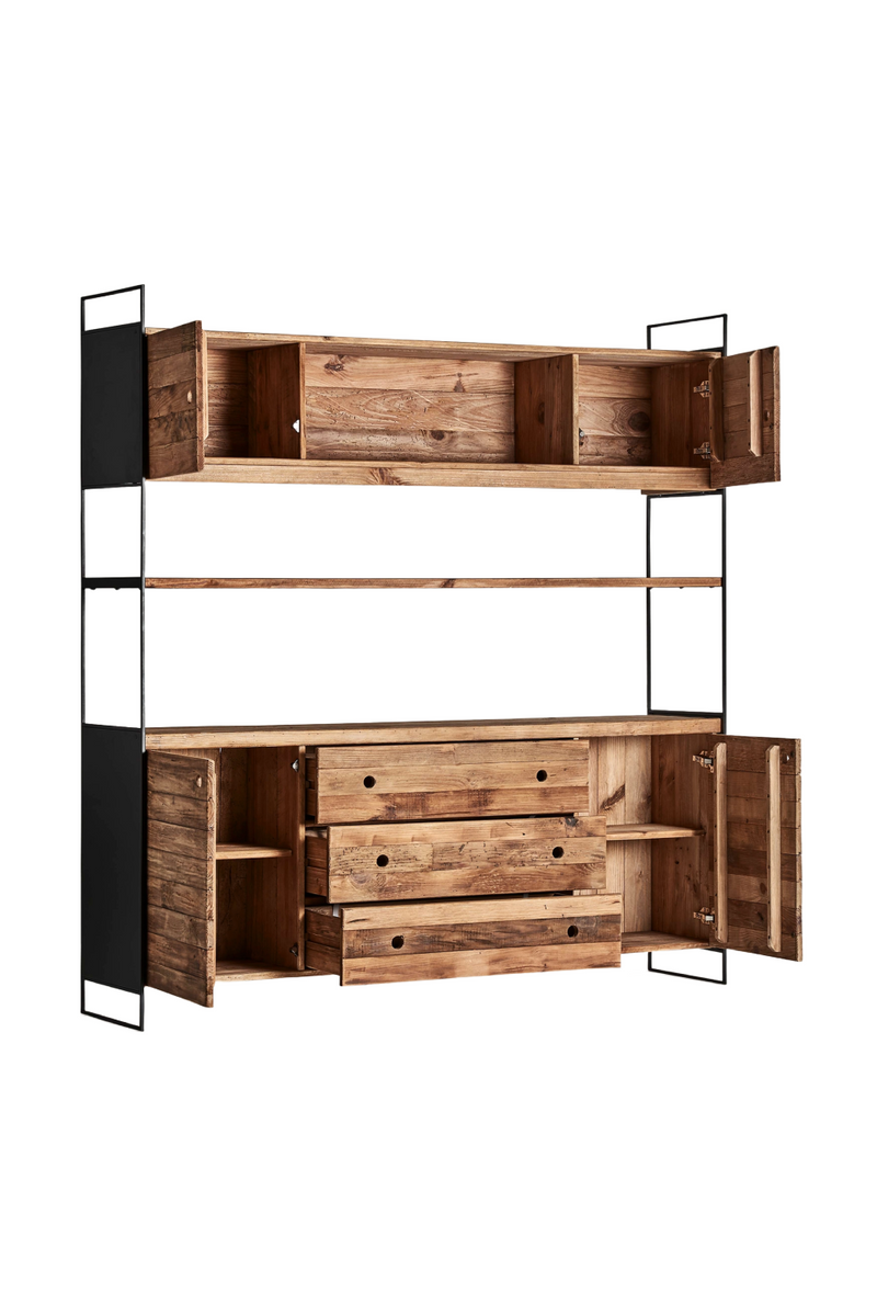 Rustic Pine Wood Bookcase | Vical Home Crissey | Oroatrade.com