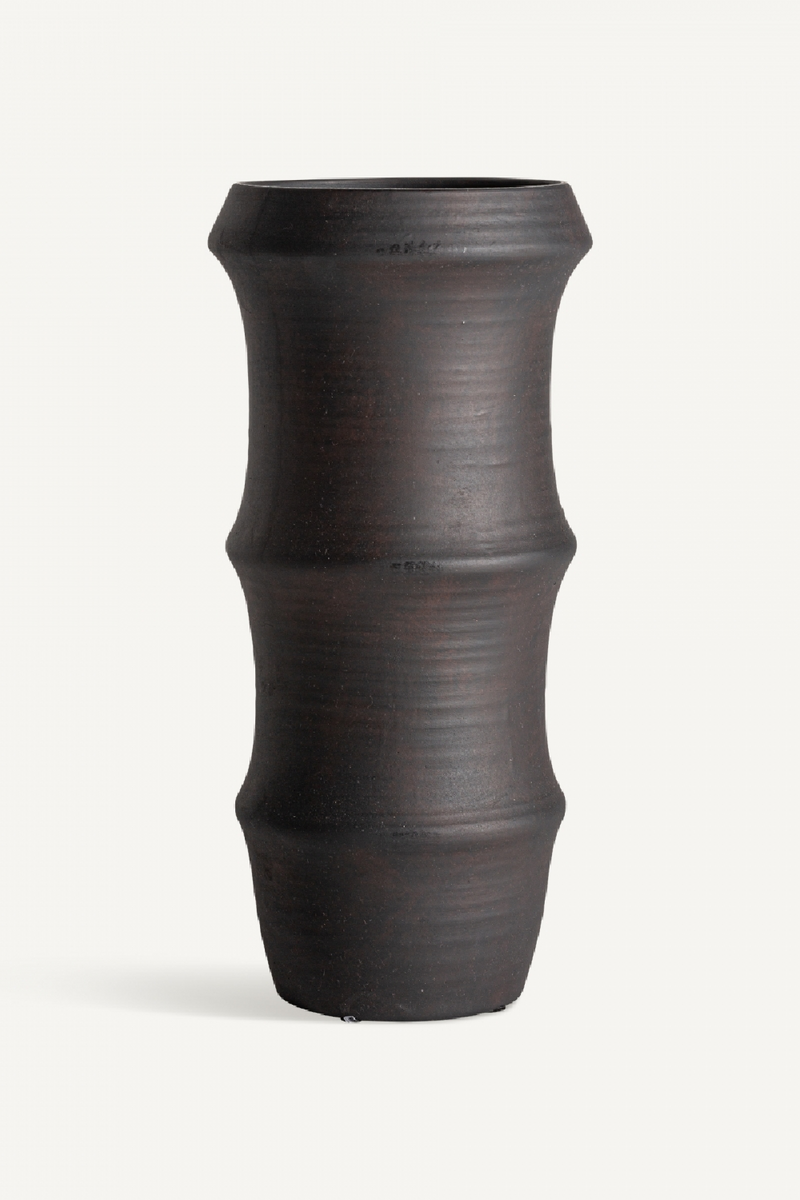 Black Ceramic Art Deco Vase | Vical Home Nohae | Woodfurniture.com