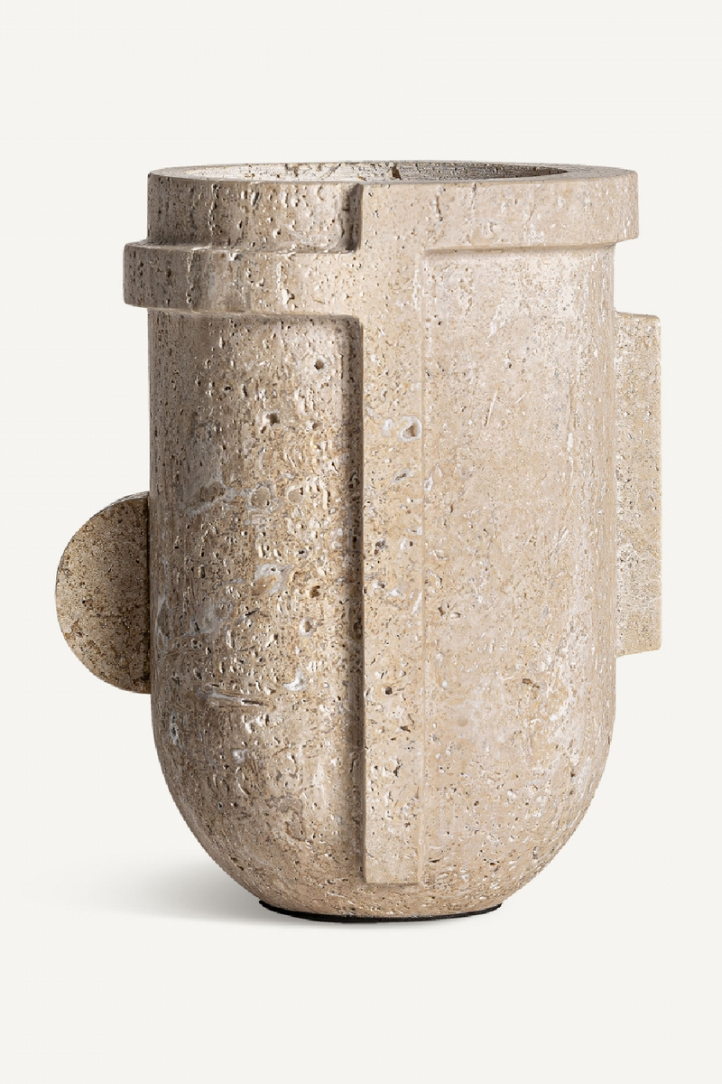 Beige Travertine Vase | Vical Home Asher | Woodfurniture.com