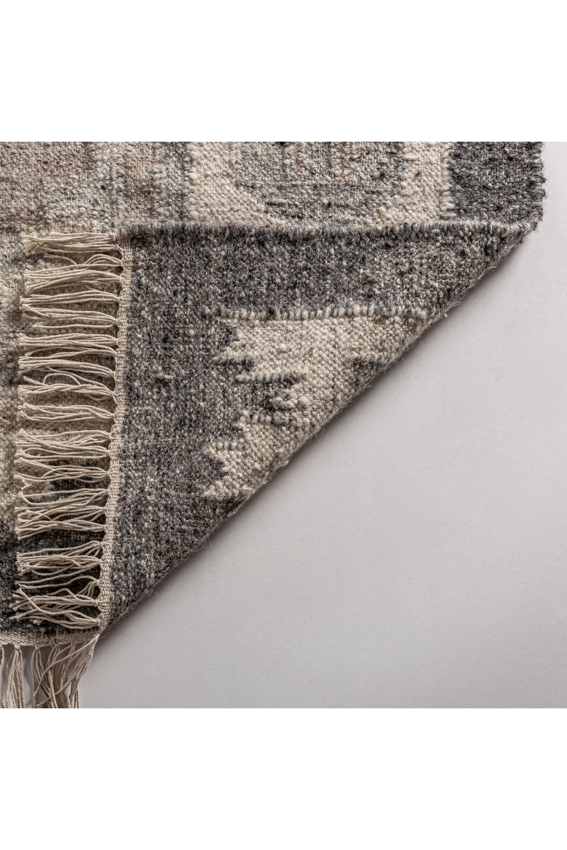 Gray Wool Fringed Rug 10' x 6'6" | Vical Home Kiara | Woodfurniture.com