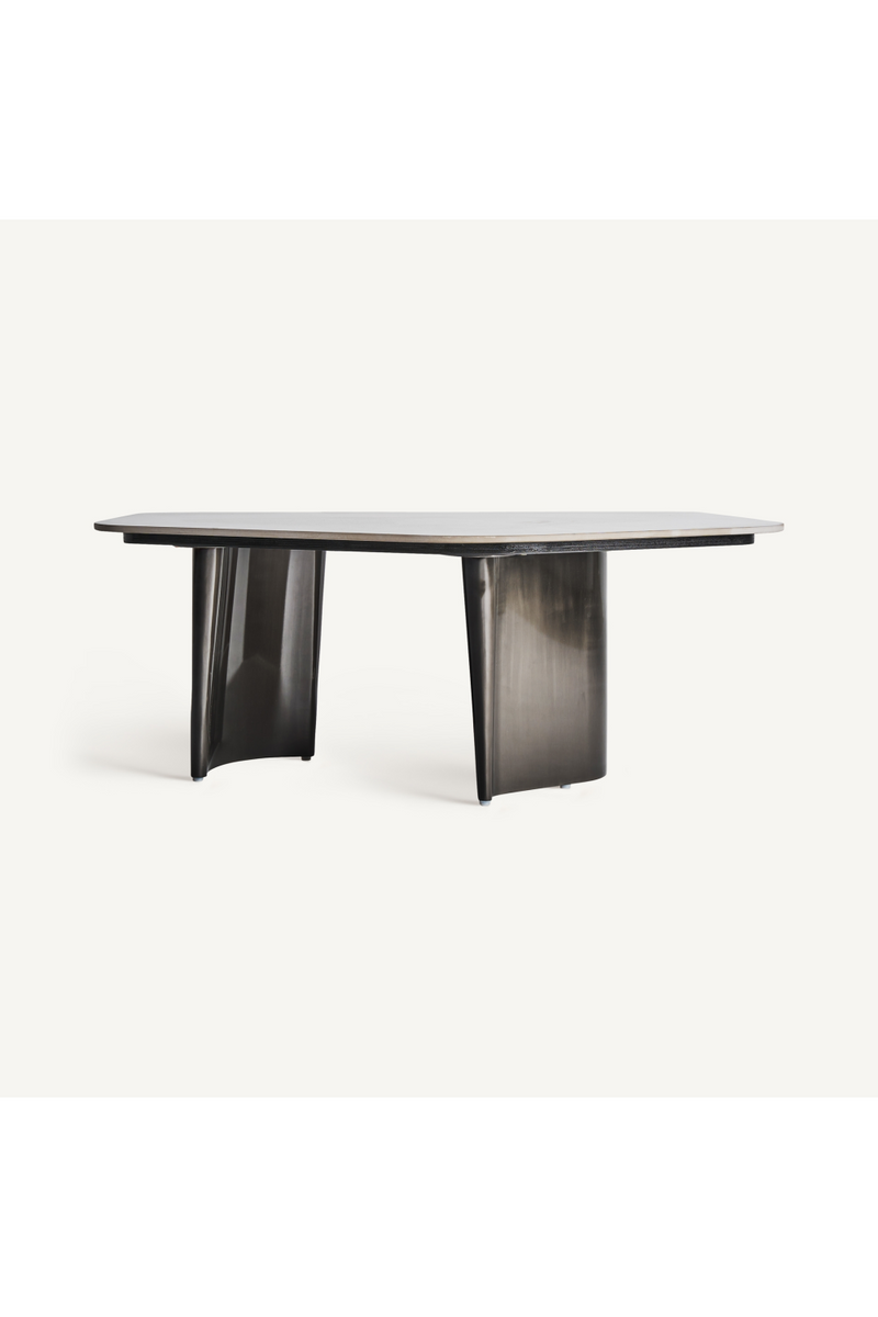 Gray Marble Asymmetrical Coffee Table | Vical Home Kalvatn | Woodfurniture.com