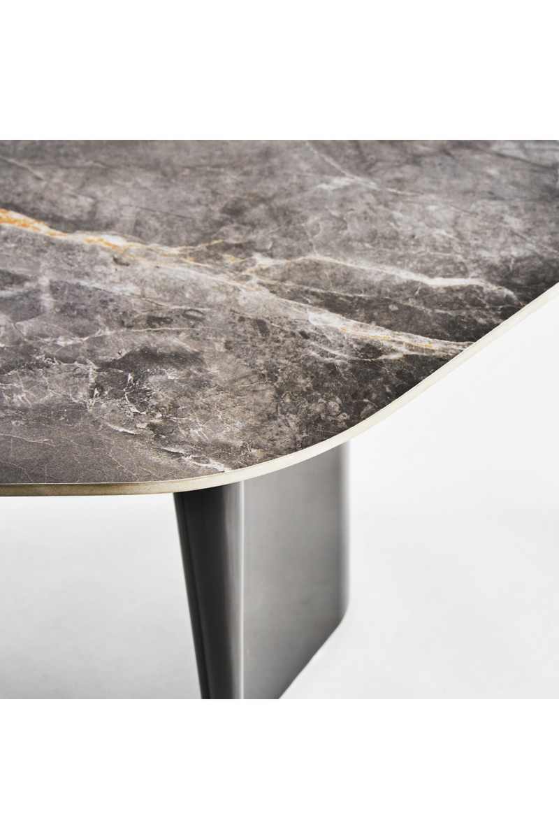 Gray Marble Asymmetrical Coffee Table | Vical Home Kalvatn | Woodfurniture.com