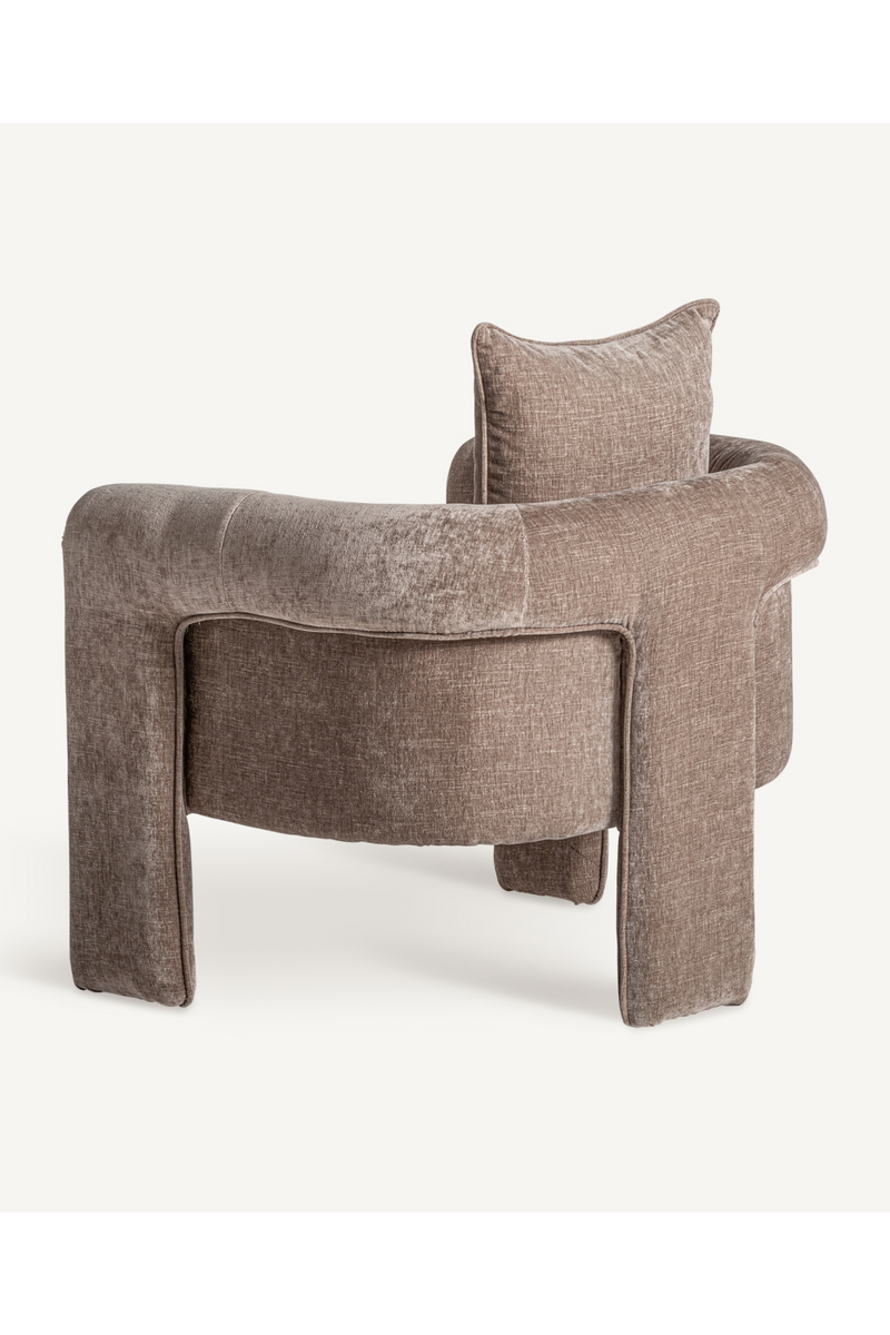 Taupe Upholstered 3-Legged Armchair | Vical Home Karka | Woodfurniture.com