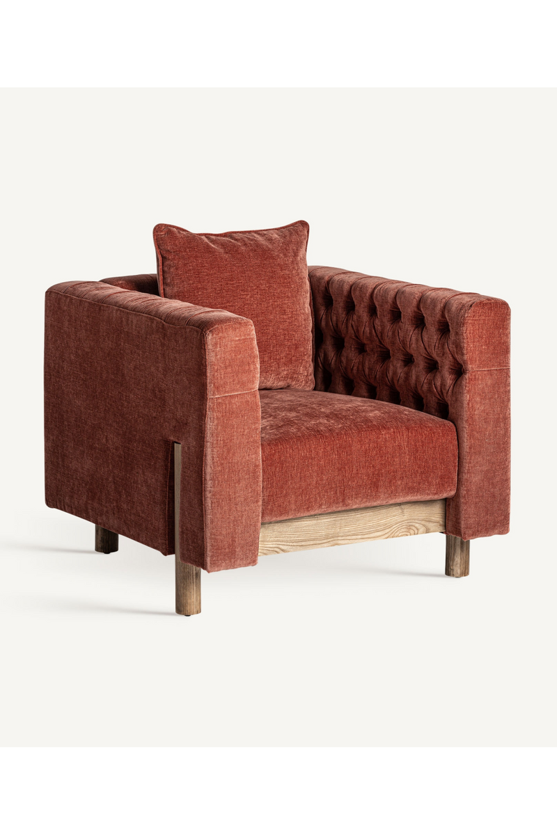 Burgundy Tufted Armchair | Vical Home Carlton | Woodfurniture.com