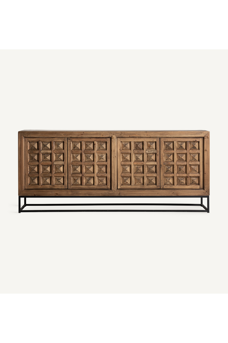 Carved Pine 4-Door Sideboard | Vical Home Freiberg | Oroatrade.com