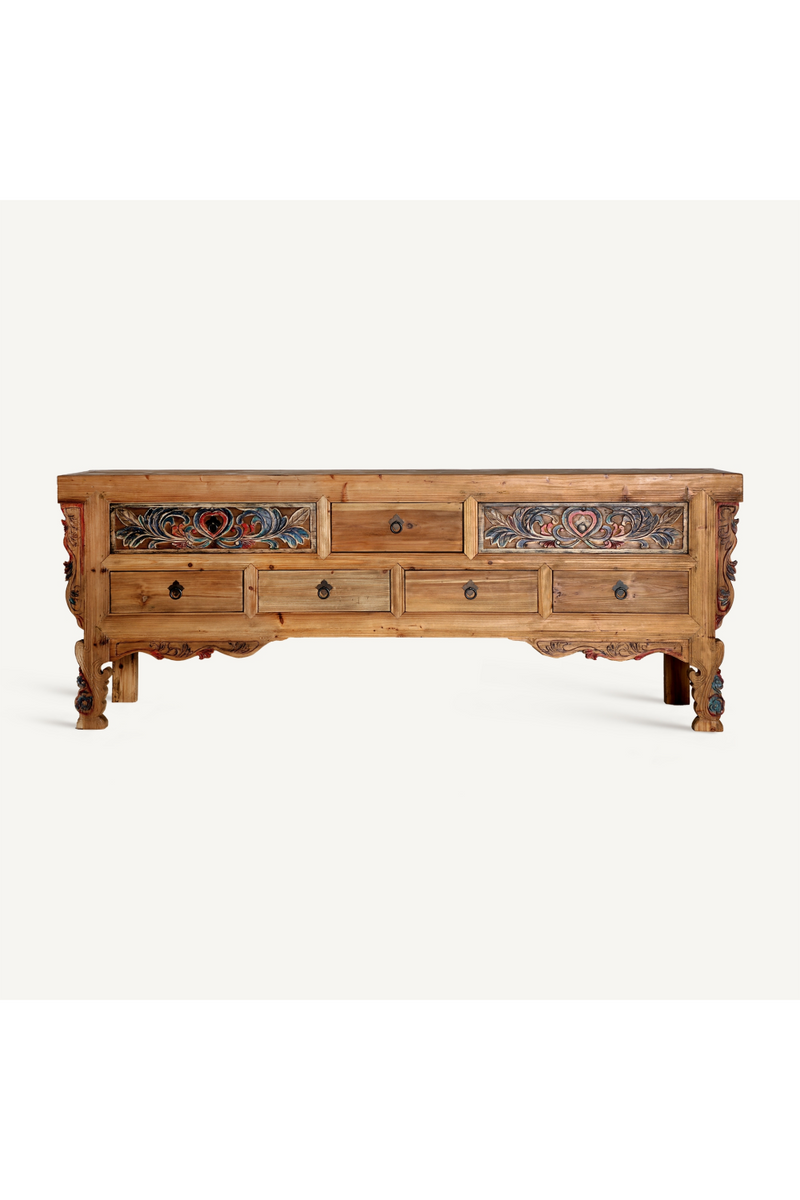 Pine Oriental Style Sideboard | Vical Home Prutz | Oroatrade.com