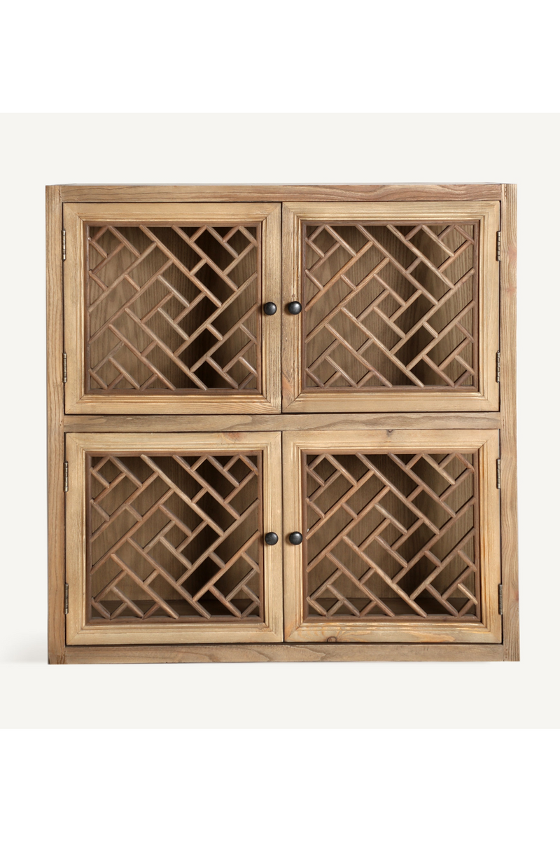 Latticed Elm Modular Display Cabinet | Vical Home Melnik | Woodfurniture.com