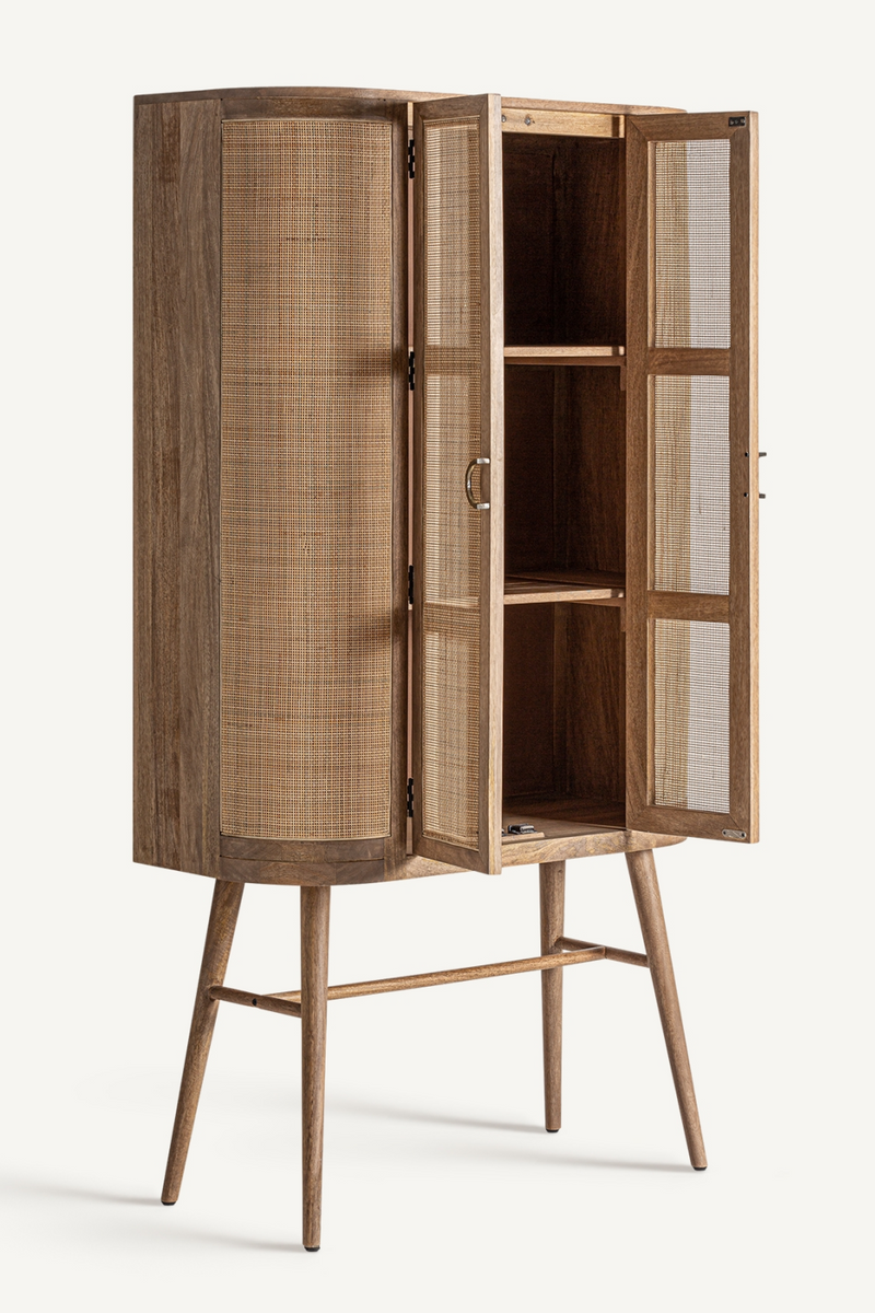 Mango Wood Wicker Cabinet | Vical Home Beckley | Woodfurniture.com