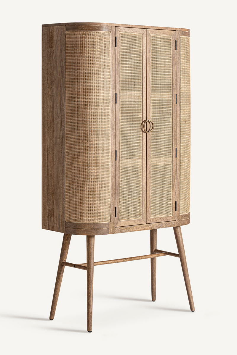 Mango Wood Wicker Cabinet | Vical Home Beckley | Oroatrade.com