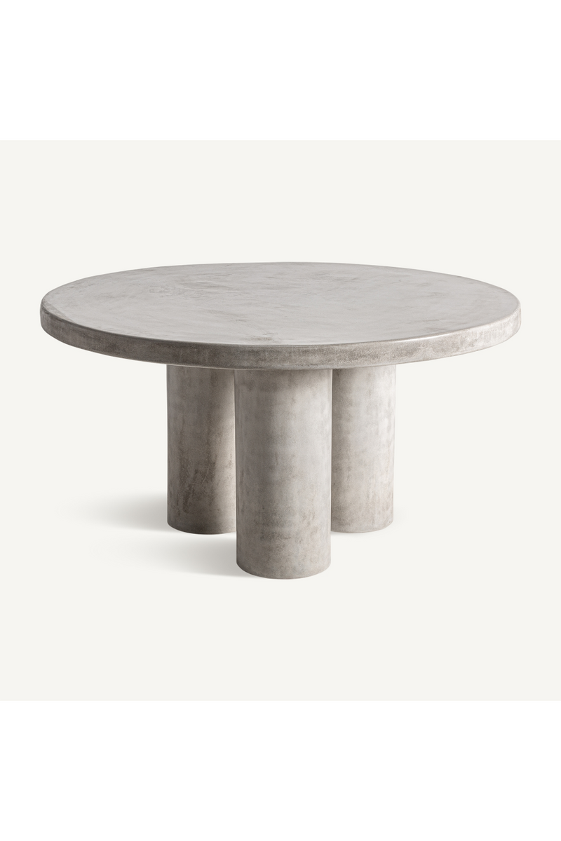 Gray Cement Round Dining Table | Vical Home Vytina | Woodfurniture.com