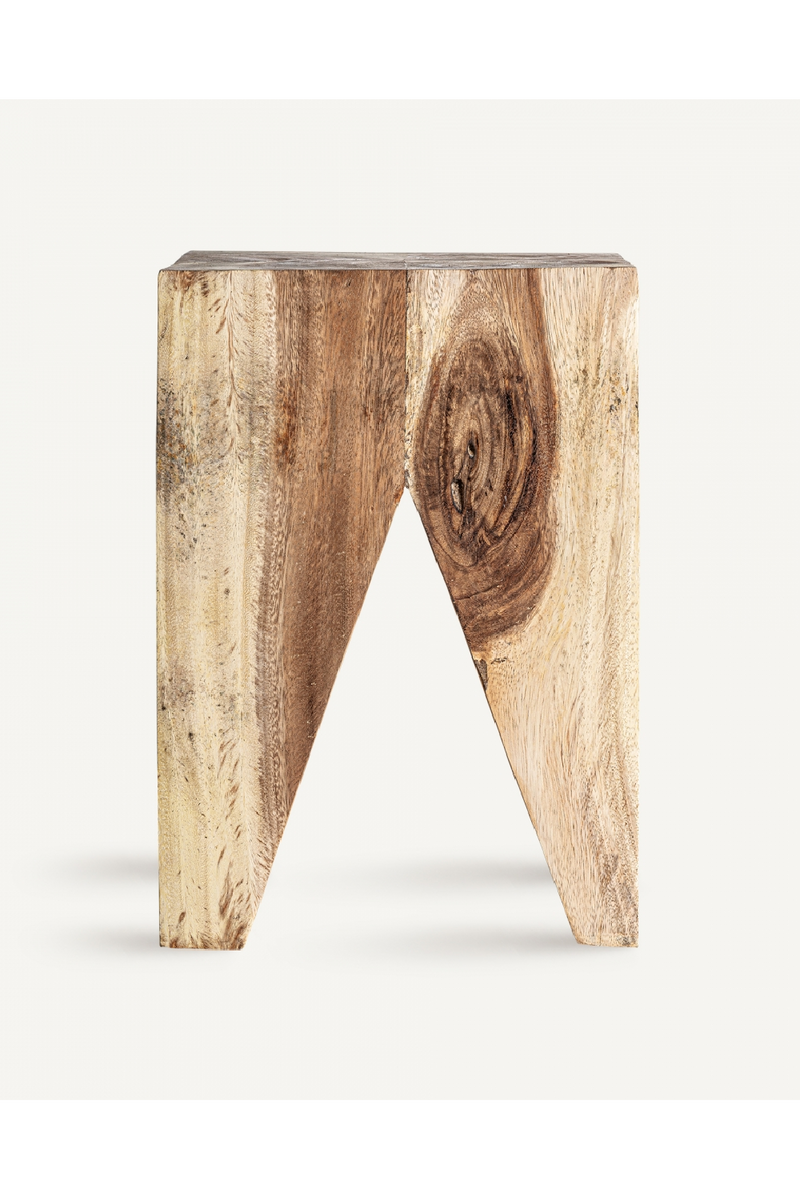 Geometrical Suar Wood Side Table | Vical Home Rimini | Woodfurniture.com