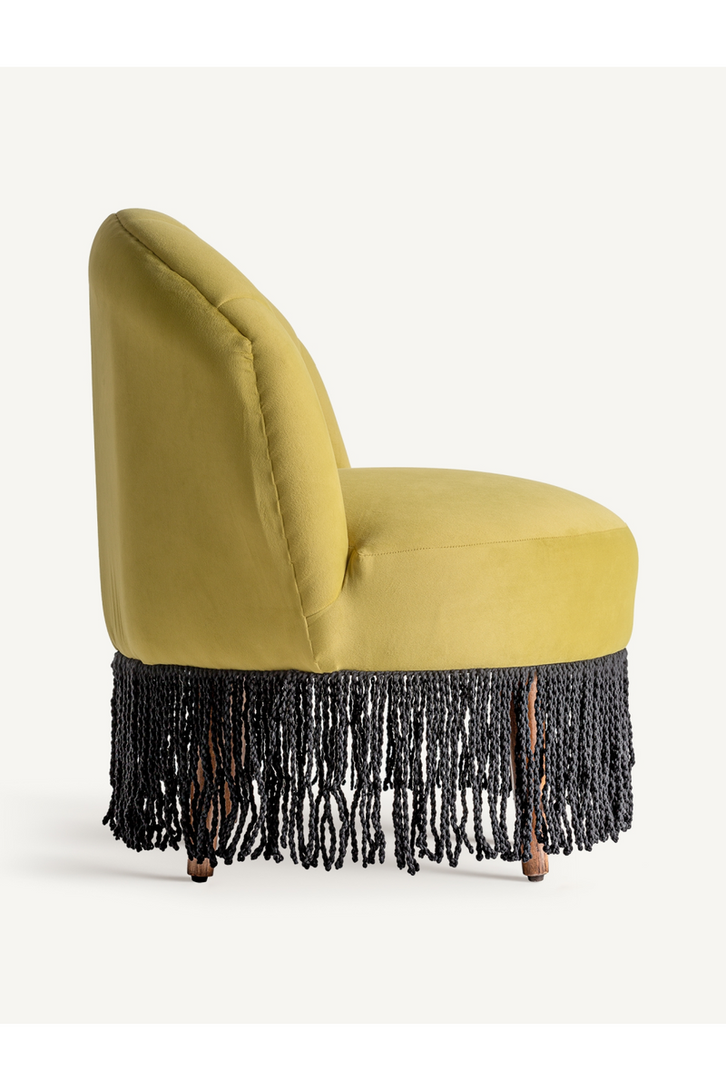 Fringed Velvet Accent Chair | Vical Home Glace | Woodfurniture.com