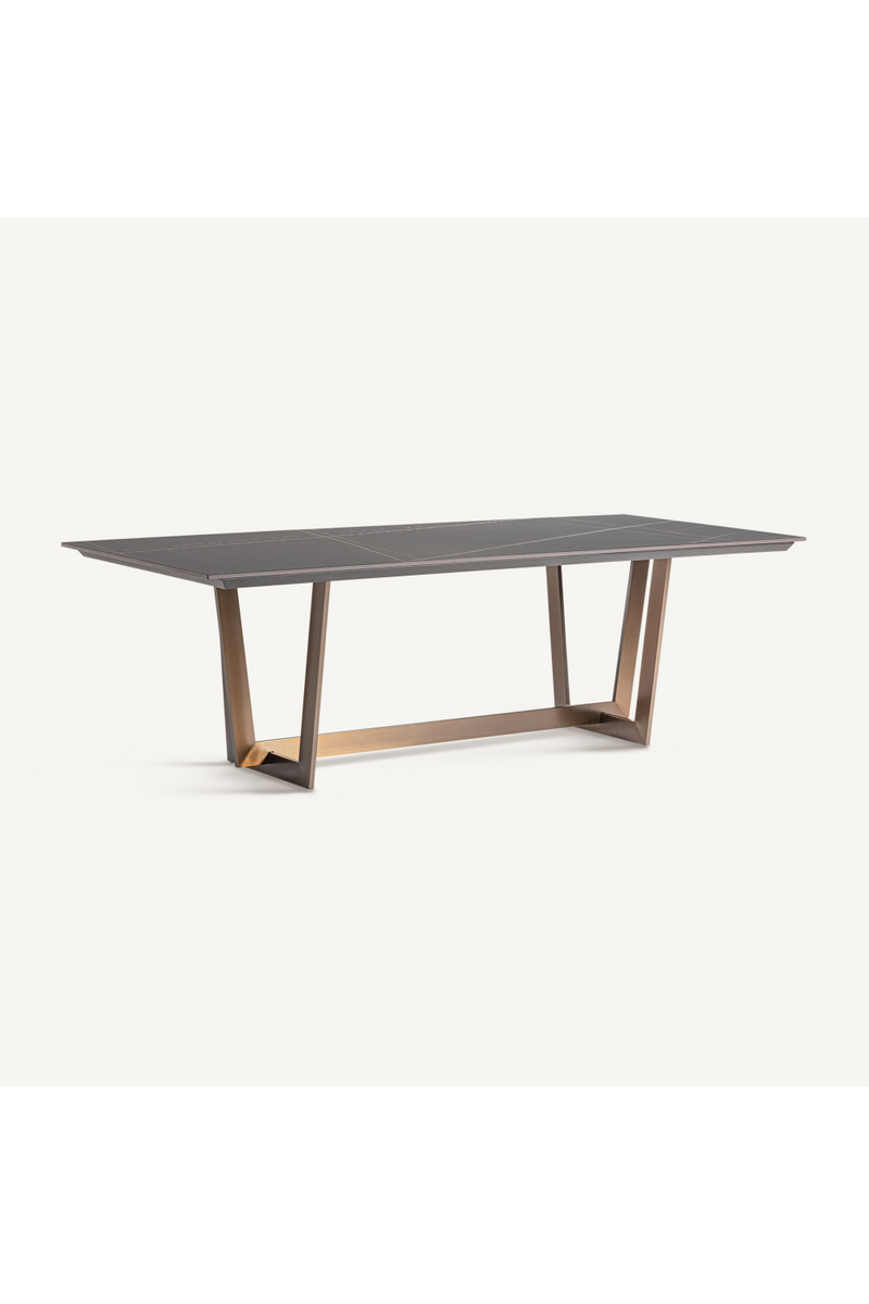 Black Stone Rectangular Dining Table | Vical Home Tremp | Woodfurniture.com