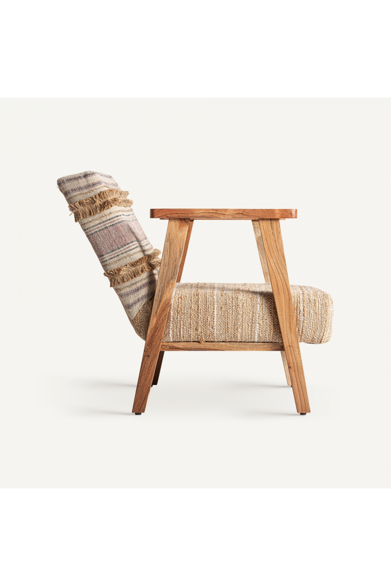 Hemp Boho Style Armchair | Vical Home Quincy | Woodfurniture.com