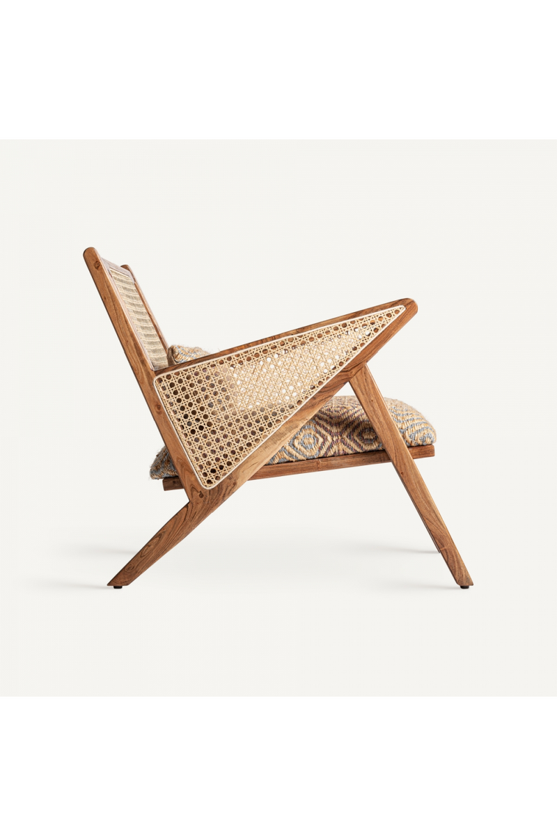 Patterned Jute Boho Armchair | Vical Home Hickori | Woodfurniture.com