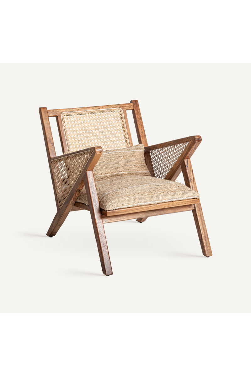 Jute Padded Seat Armchair | Vical Home Hickory | Woodfurniture.com