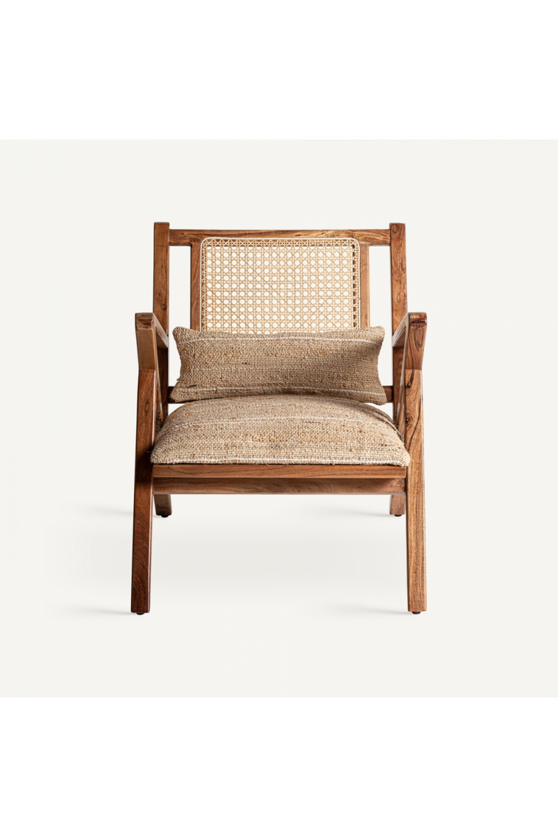 Jute Padded Seat Armchair | Vical Home Hickory | Woodfurniture.com