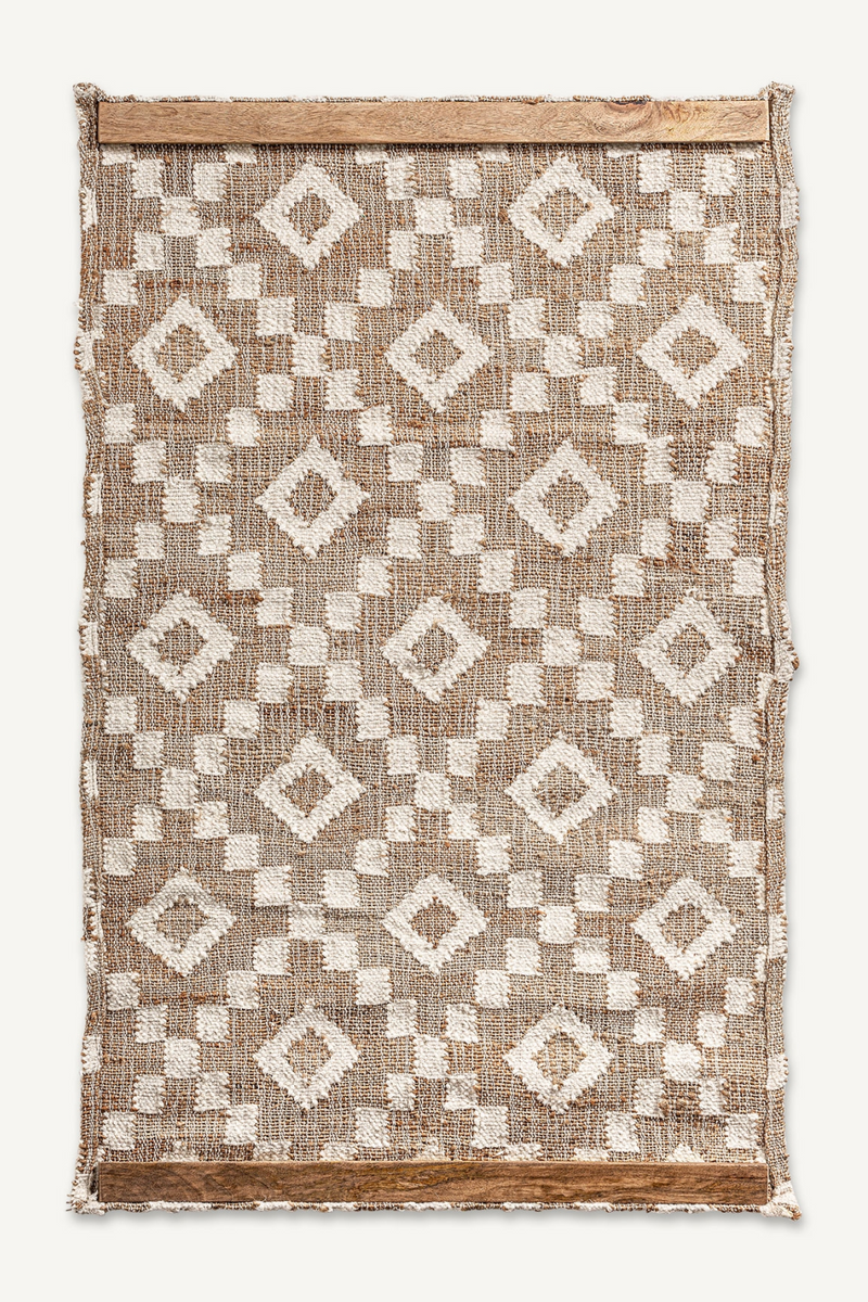 Geometric Pattern Jute Wall Decor | Vical Home Sami | Woodfurniture.com