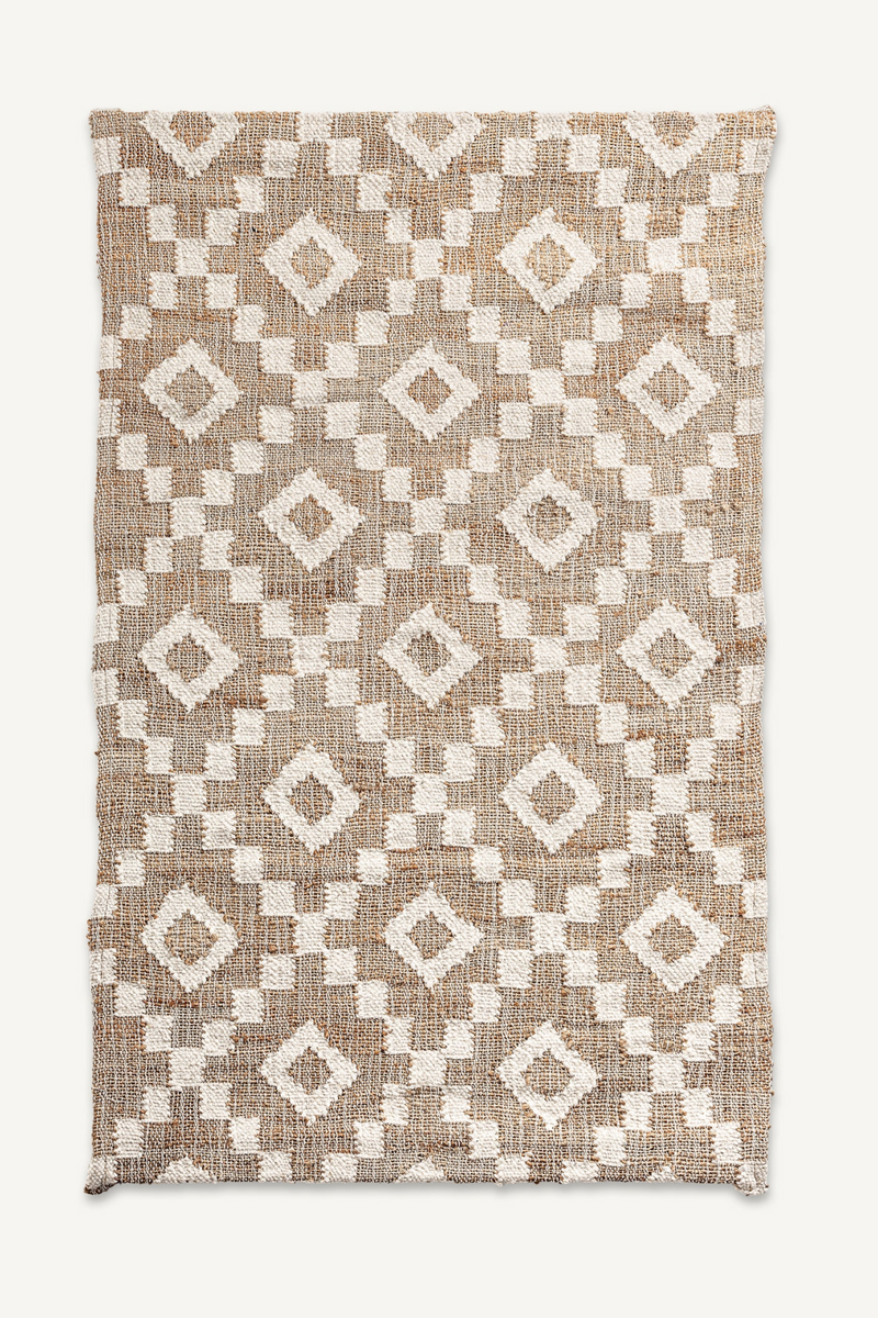 Geometric Pattern Jute Wall Decor | Vical Home Sami | Woodfurniture.com