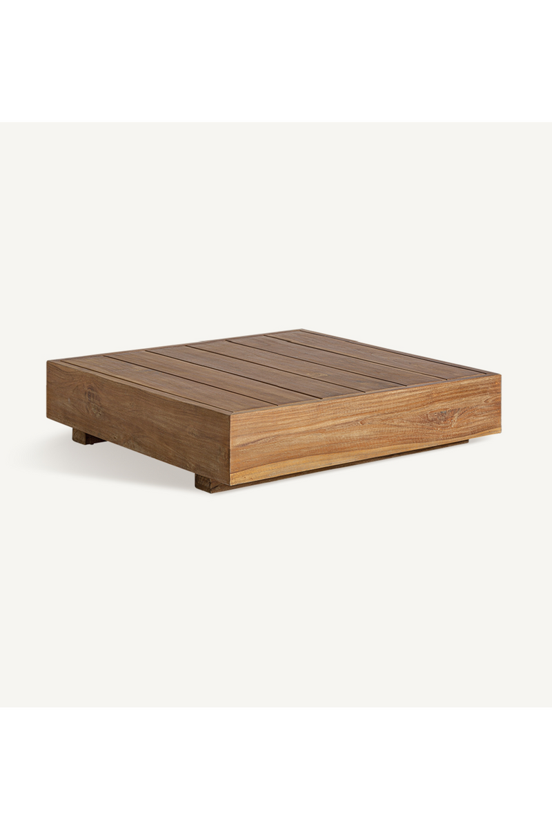 Square Slatted Teak Coffee Table | Vical Home Trena | Woodfurniture.com