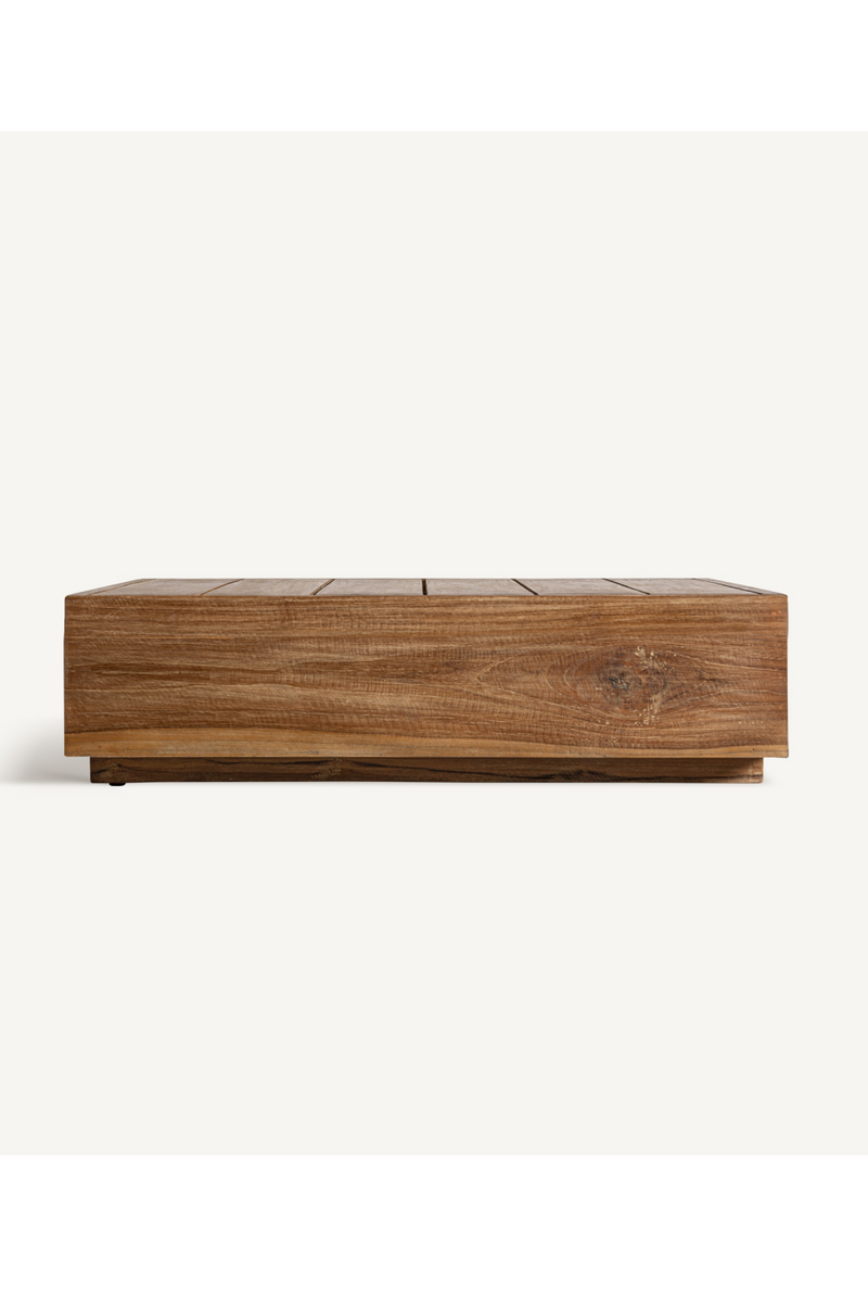 Square Slatted Teak Coffee Table | Vical Home Trena | Woodfurniture.com