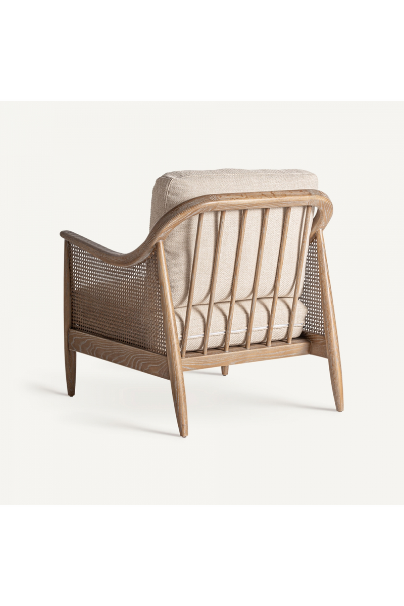 Canework Padded Lounge Armchair | Vical Home Bolzano | Woodfurniture.com