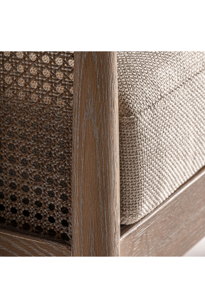 Canework Padded Lounge Armchair | Vical Home Bolzano | Woodfurniture.com