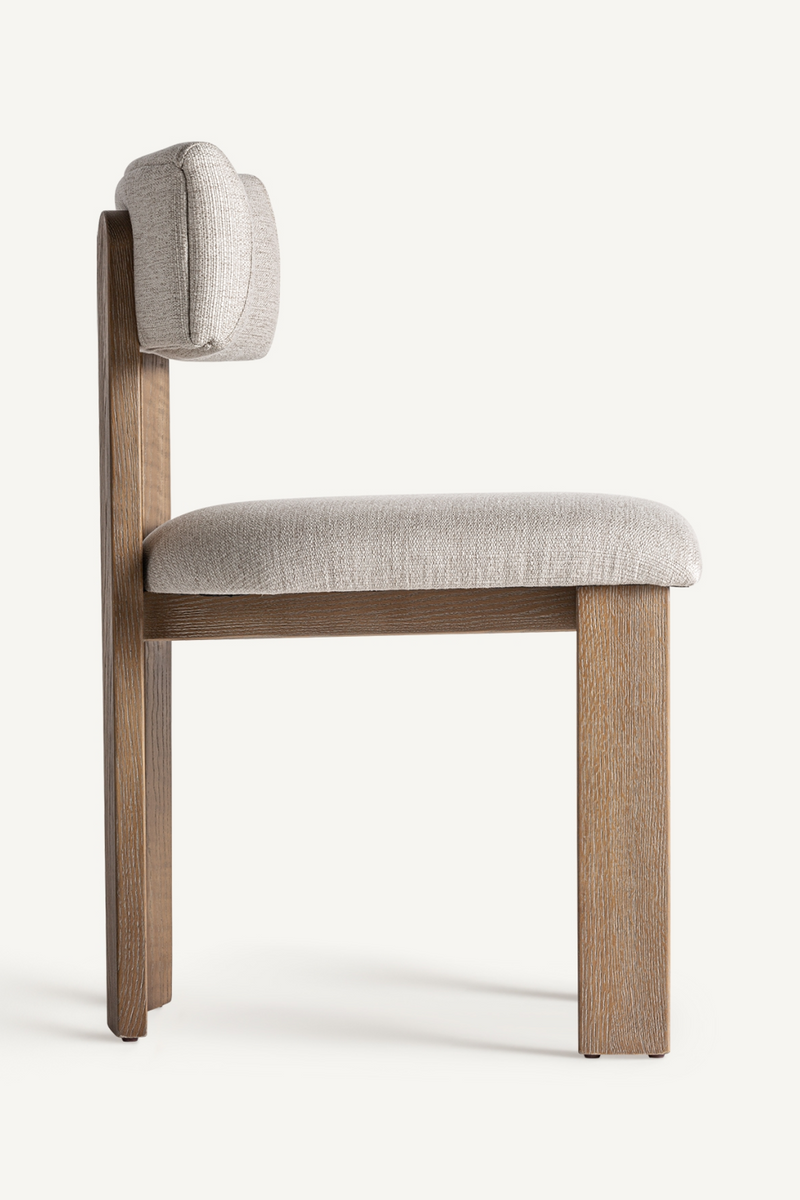 White Padded Dining Chair | Vical Home Oris | Woodfurniture.com