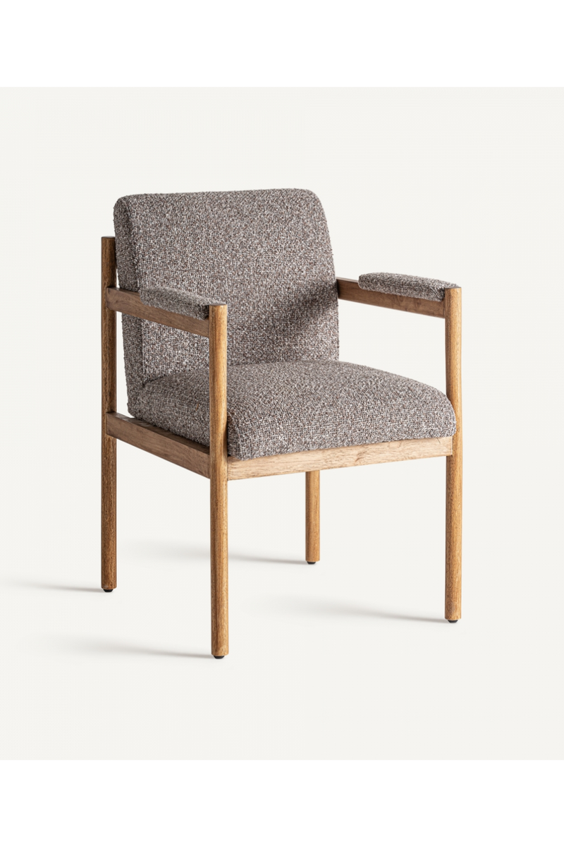 Gray Padded Accent Armchair | Vical Home Bezier | Woodfurniture.com