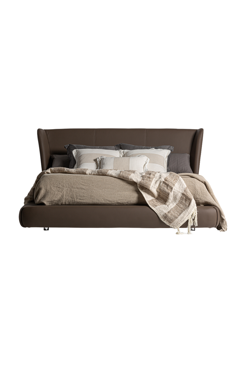 Brown Leather Bed | Vical Home Wayne | Oroatrade.com