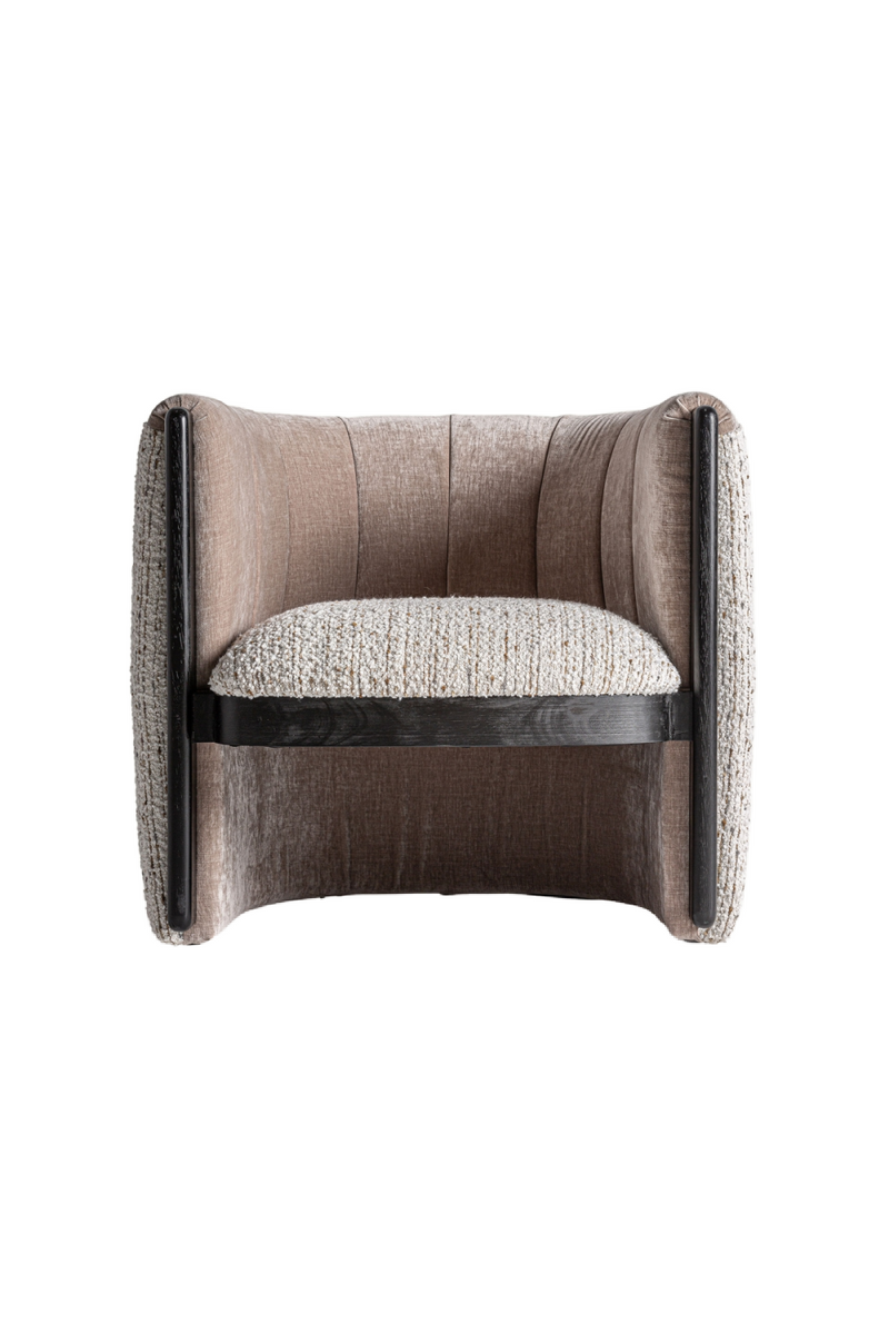 Taupe Round Back Armchair | Vical Home Erbach | Woodfurniture.com