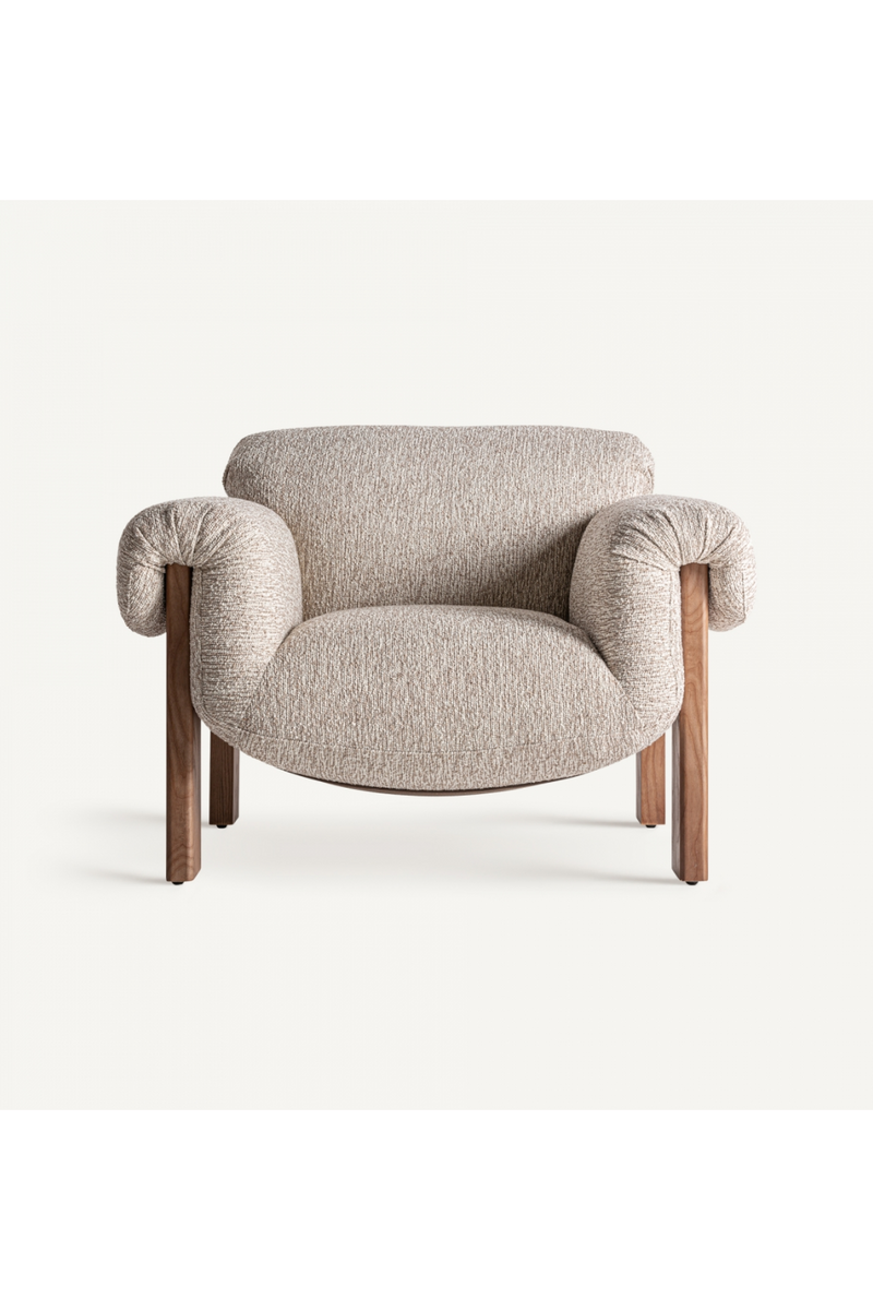 Pine Framed Upholstered Armchair | Vical Home Uznach | Woodfurniture.com