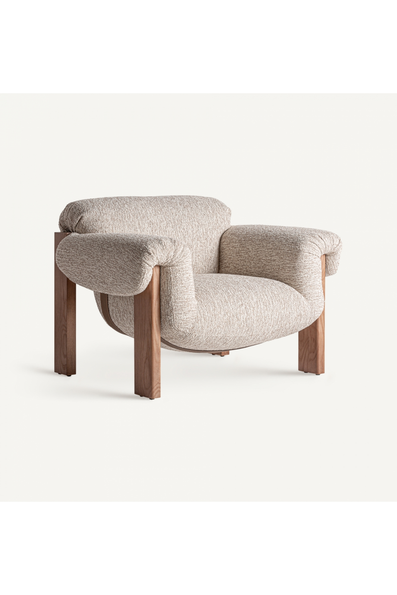 Pine Framed Upholstered Armchair | Vical Home Uznach | Woodfurniture.com