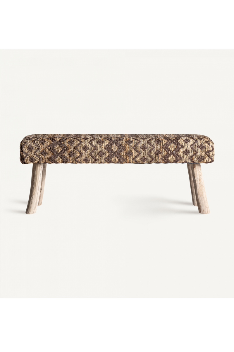 Jute Boho Style Bench | Vical Home Zahur | Oroatrade.com