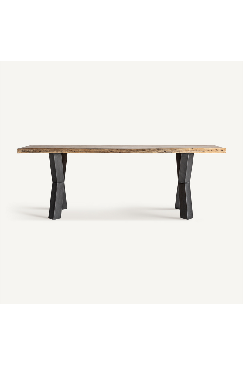 Acacia X-Leg Dining Table | Vical Home Arnum | Woodfurniture.com