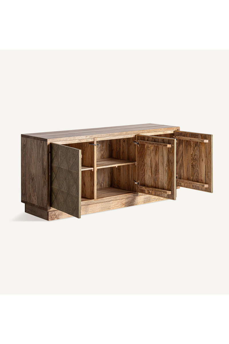 Triangular Patterned Wooden Sideboard | Vical Home Ezra | Woodfurniture.com