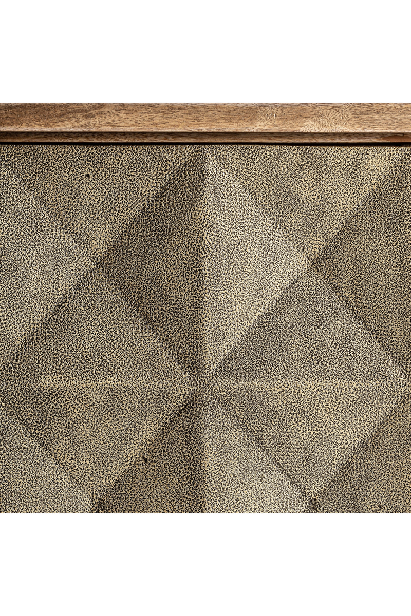 Triangular Patterned Wooden Sideboard | Vical Home Ezra | Oroatrade.com