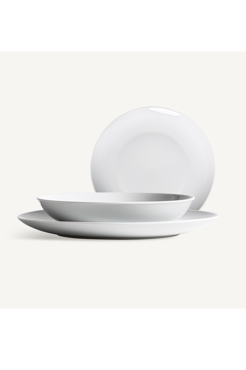 White Porcelain Dinnerware (18) | Vical Home Martina | Woodfurniture.com