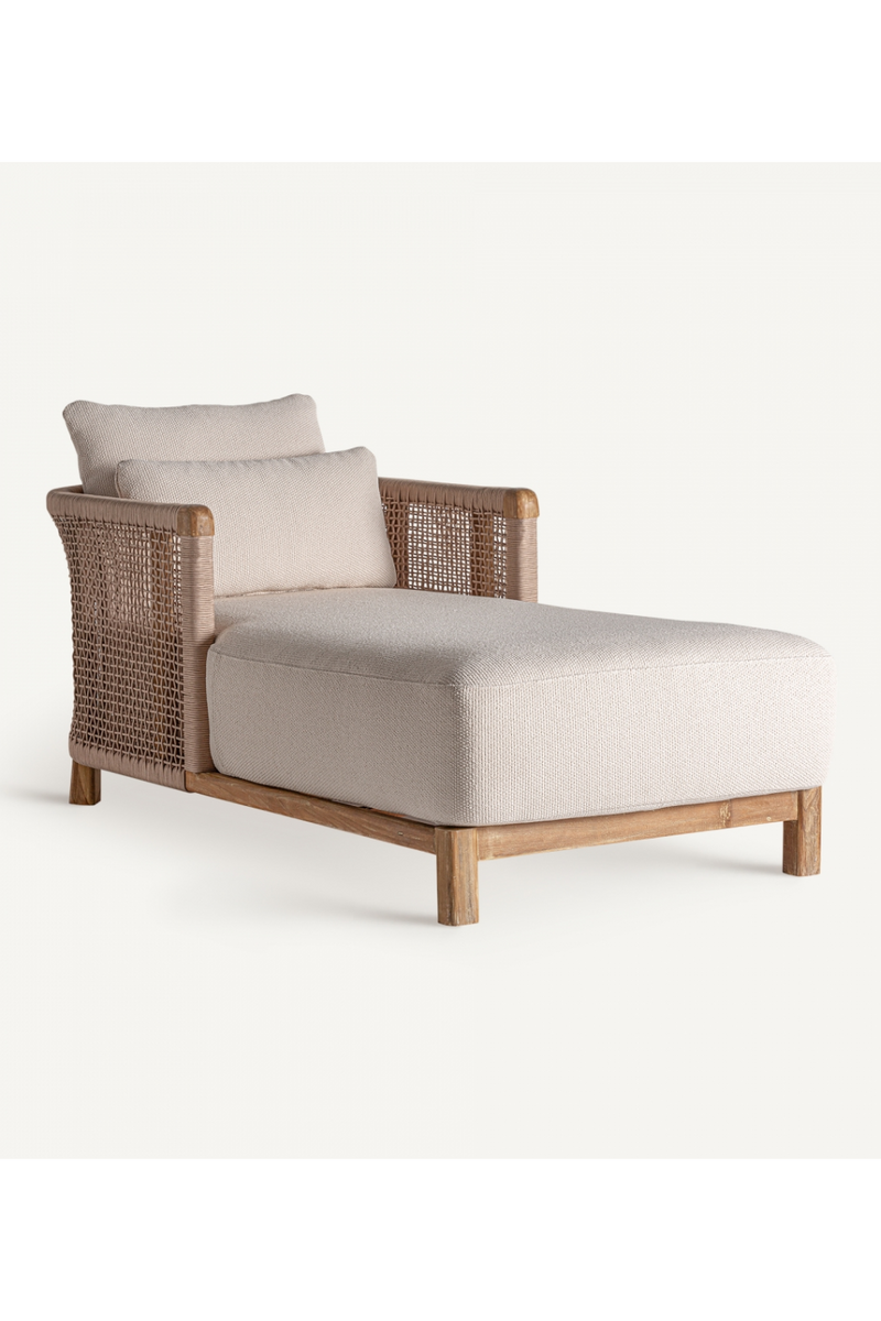 Rope Back Outdoor Chaise Longue | Vical Home Trena | Woodfurniture.com