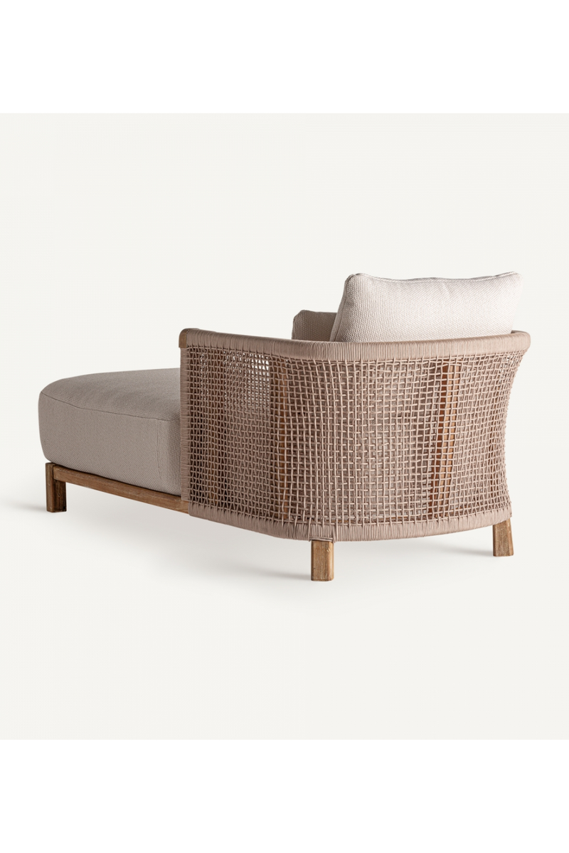 Rope Back Outdoor Chaise Longue | Vical Home Trena | Woodfurniture.com