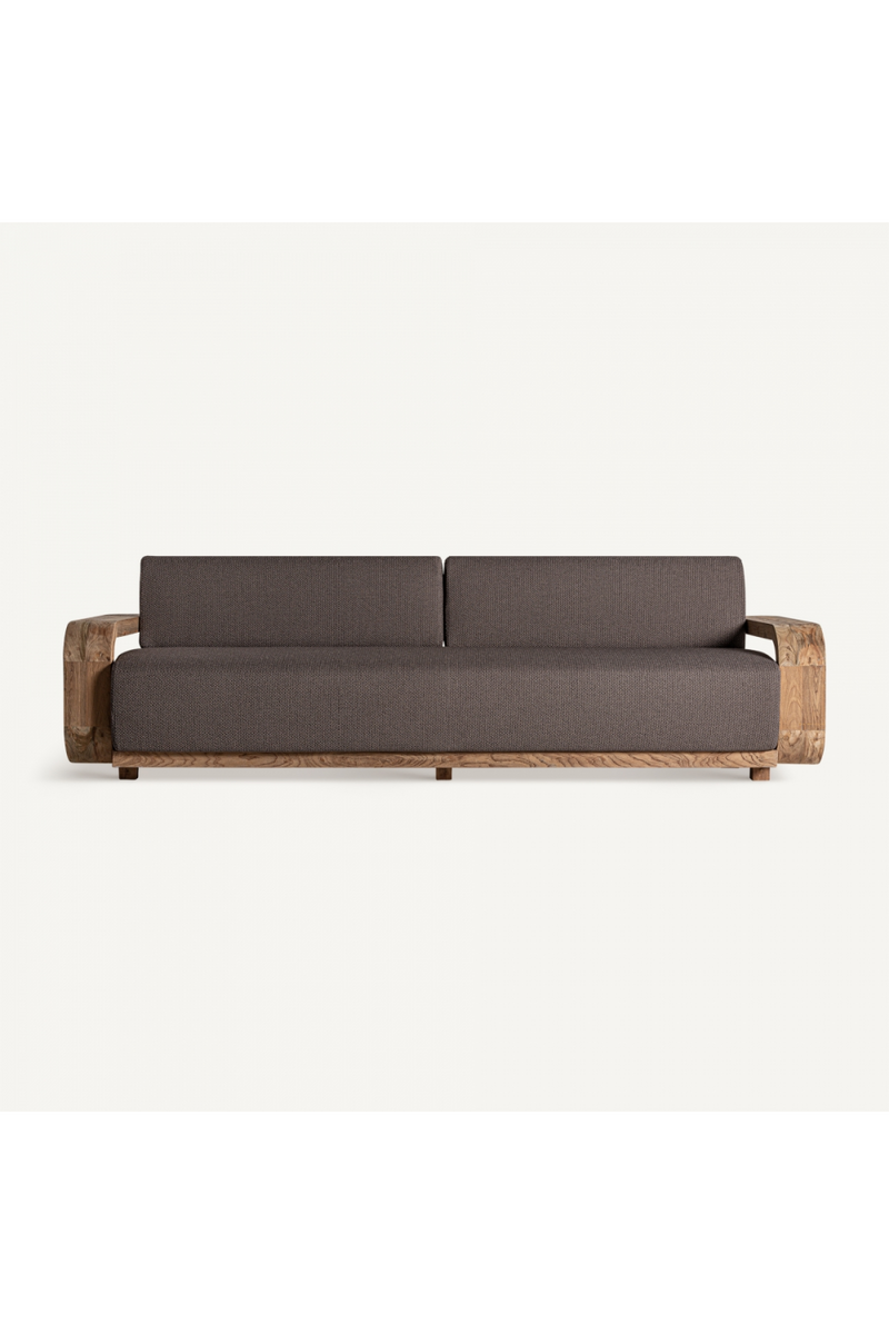 Teak Curved Outdoor Sofa | Vical Home Corba | Woodfurniture.com