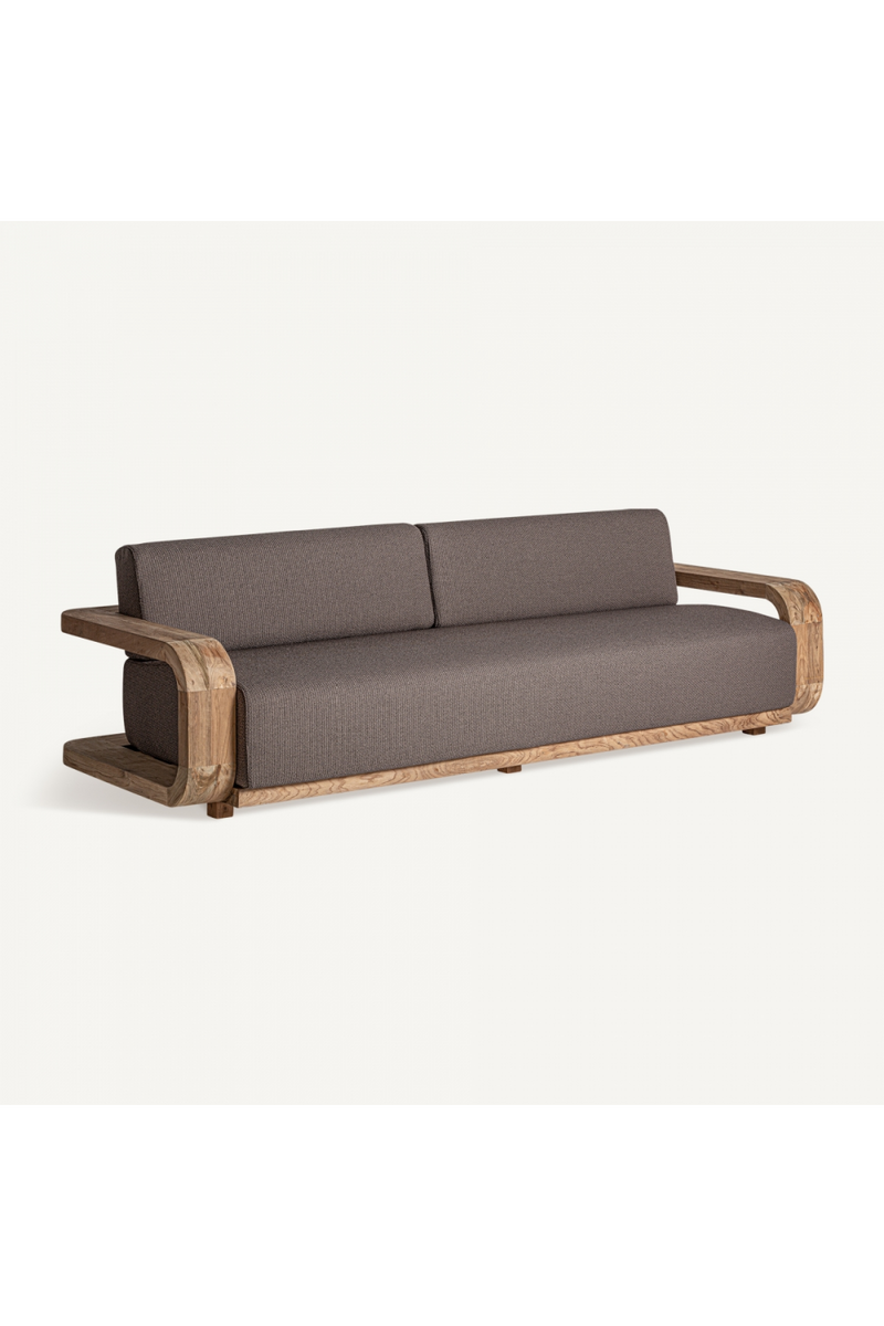 Teak Curved Outdoor Sofa | Vical Home Corba | Woodfurniture.com