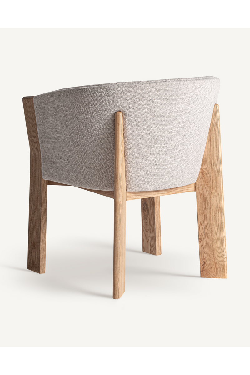 Beige Oak Curve Accent Chair | Vical Home Nara | Woodfurniture.com