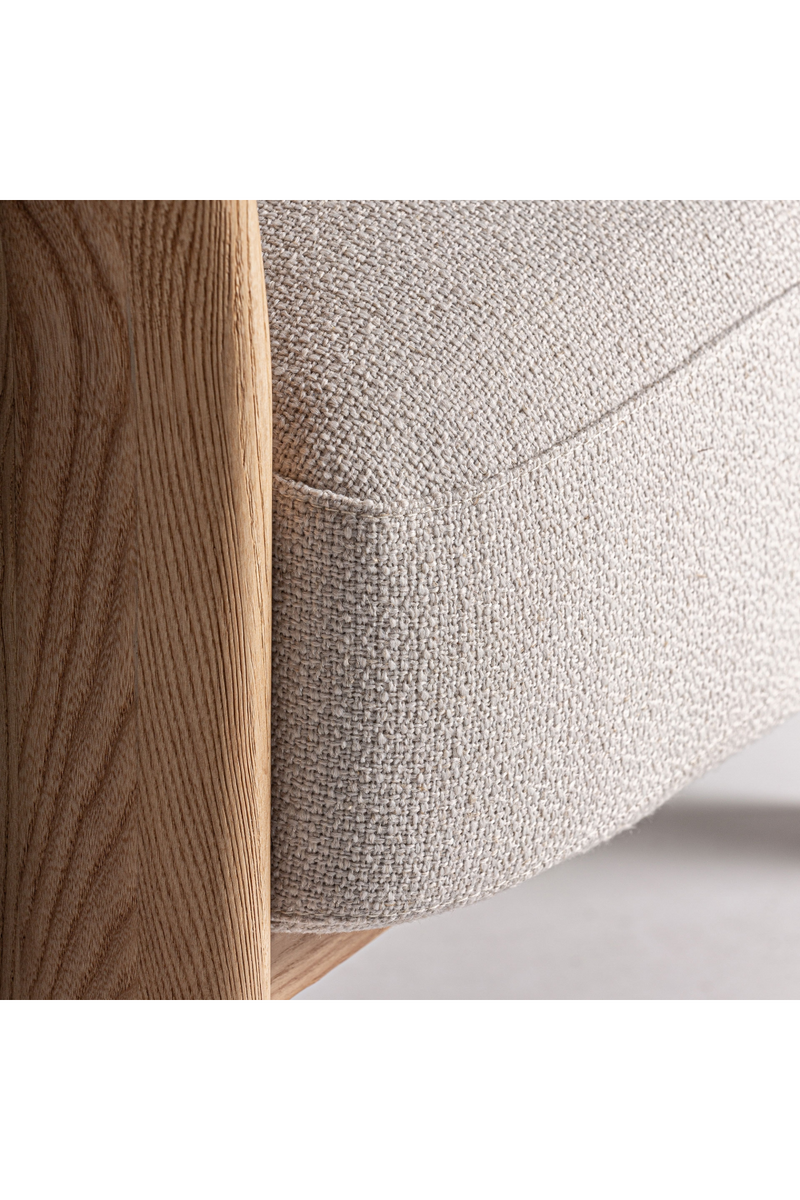 Beige Oak Curve Accent Chair | Vical Home Nara | Woodfurniture.com